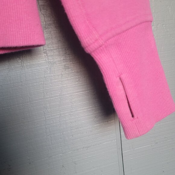 Lululemon Barbie Heathered Paris Pink Scuba Full-Zip Hoodie Jacket. Size 4 - Picture 2 of 4
